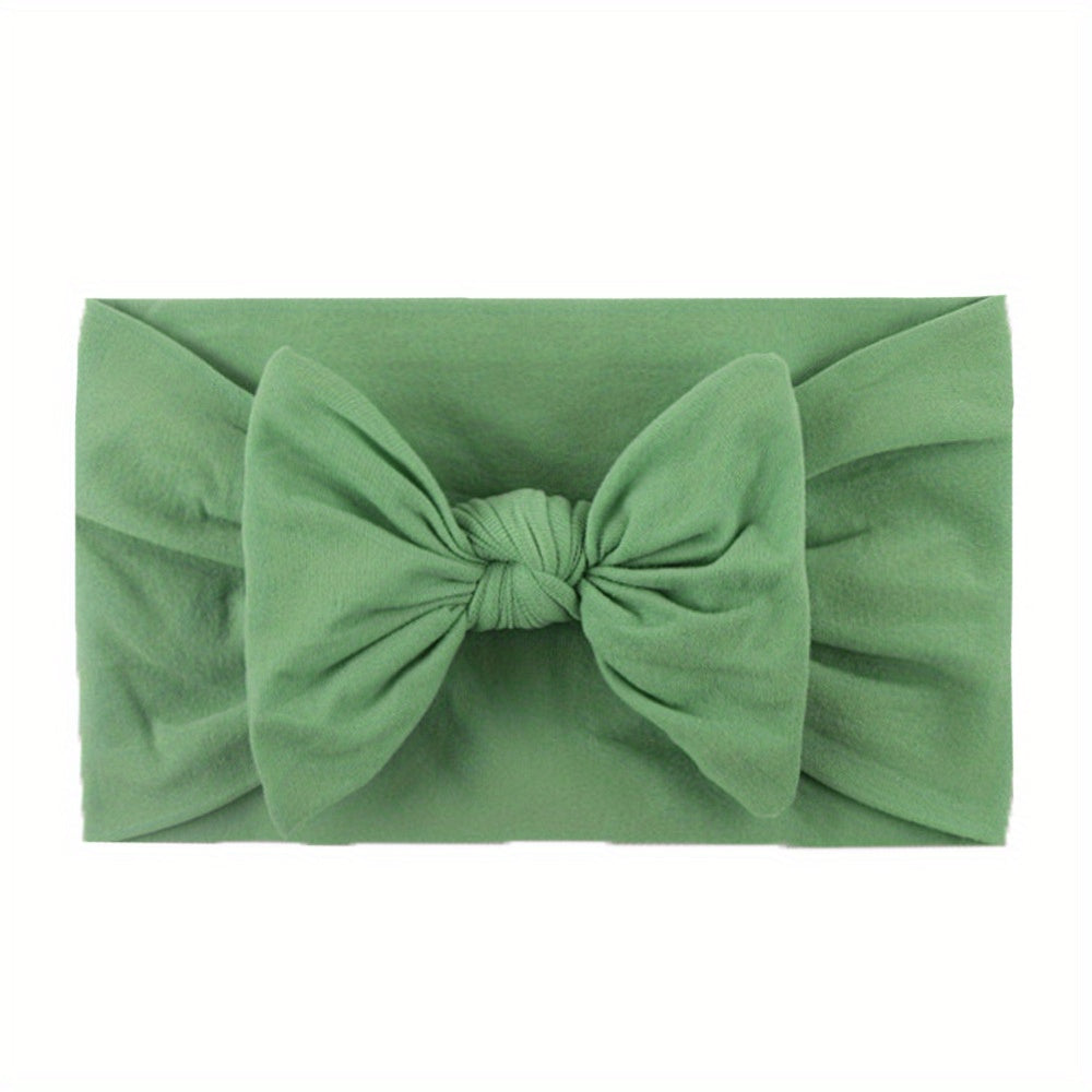 Soft Nylon Elastic Bow Headband for Baby Girls