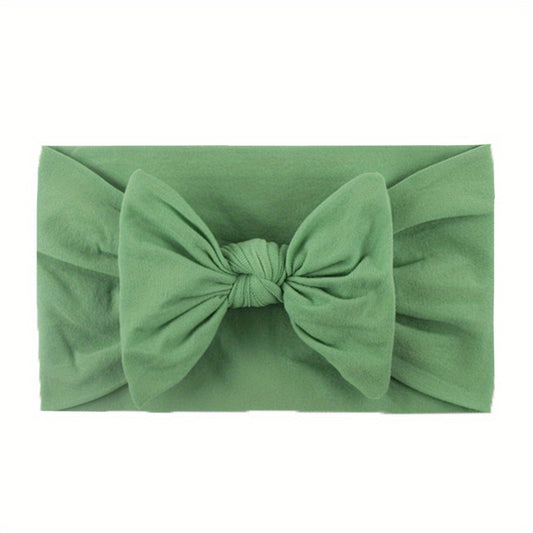 Soft Nylon Elastic Bow Headband for Baby Girls