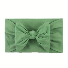 Soft Nylon Elastic Bow Headband for Baby Girls