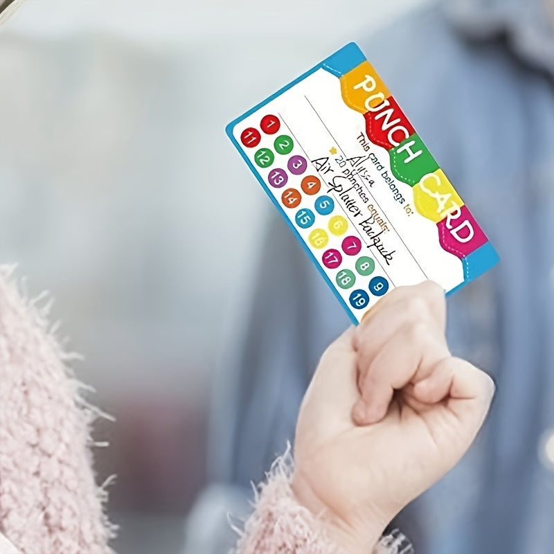 50pcs Classroom Behavior Reward Punch Cards Motivational Punch Cards