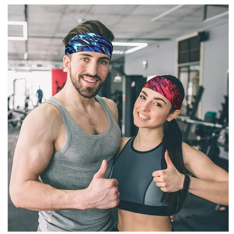 Unisex Fitness Headband Sweat Guiding Running Head Scarf