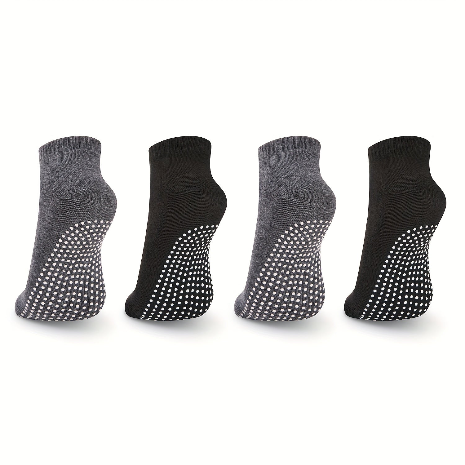 4 Pairs Non Slip Silicone Grip Yoga Socks Short Tube Fitness Sport Socks