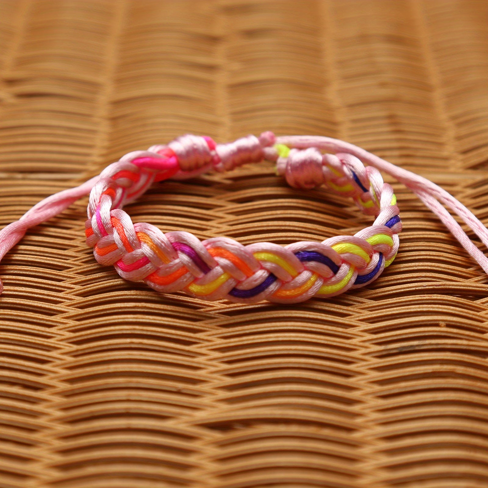 1 Pc Hand Braided Baseball Bracelet Unisex Style Adjustable Men Women