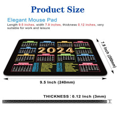 Women's Calendar Mouse Pad Non-slip Rubber Mouse Mat for Office Computers