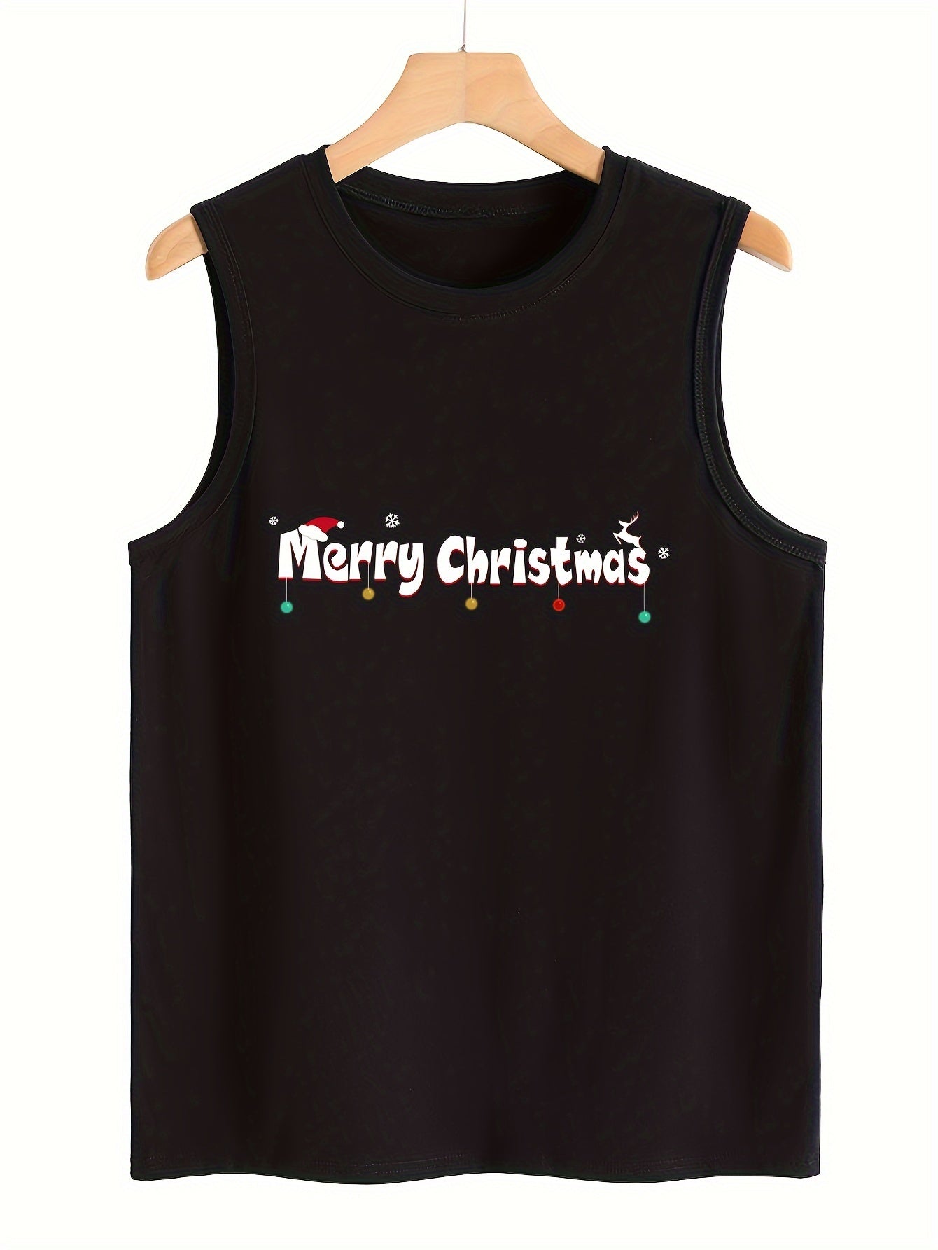 Christmas Printing Tank Top Slim Fit Casual Tunic Top Women's Clothing