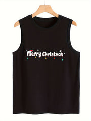 Christmas Printing Tank Top Slim Fit Casual Tunic Top Women's Clothing