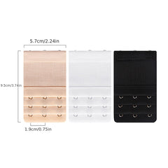 3pcs Bra Strap Extenders Comfortable Adjustable Bra Band Buckle