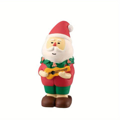 Cat Santa Claus Guitar Resin Ornament - Christmas Home Decoration