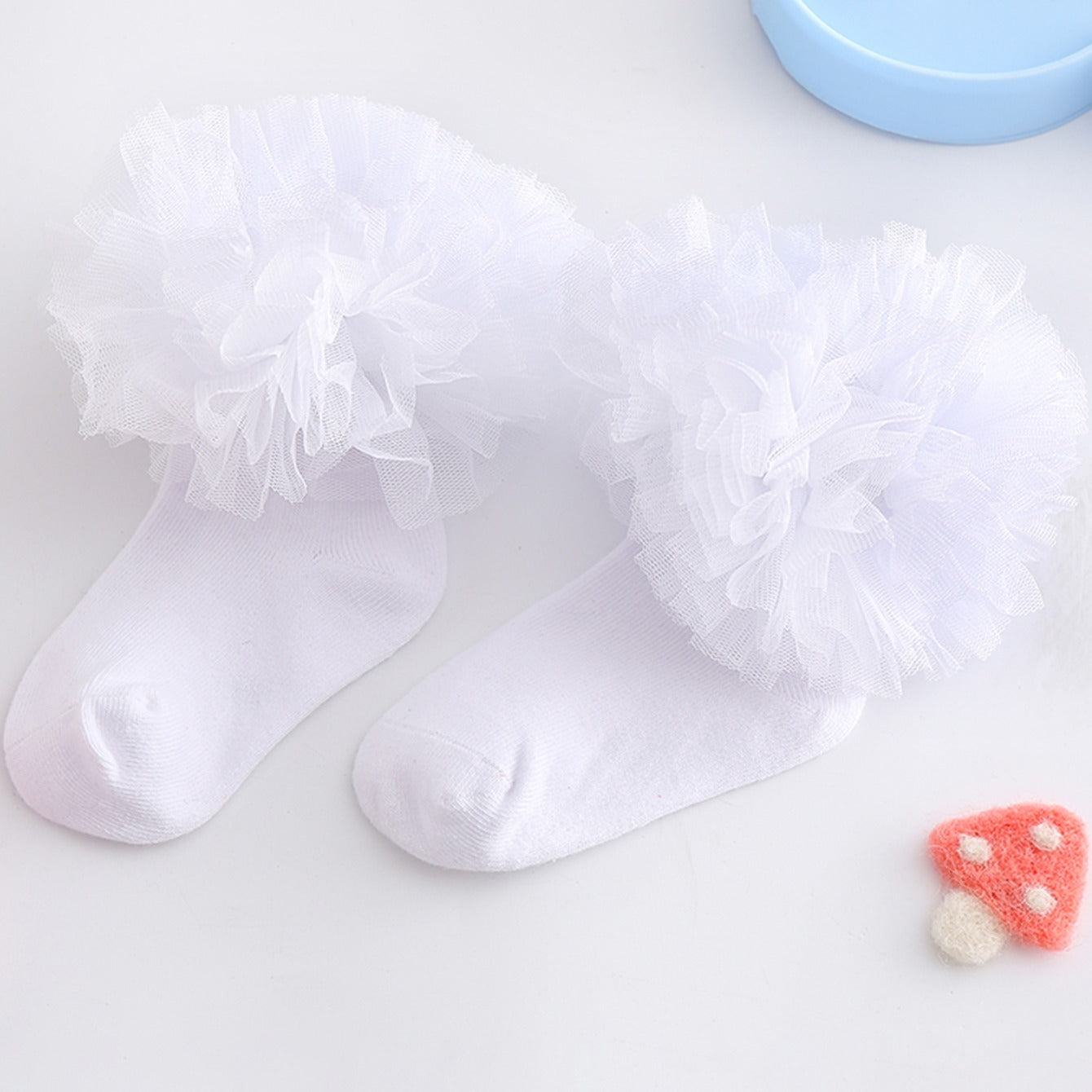 Toddler Girls Lace Ruffle Fluffy Socks