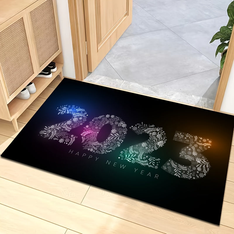 Polyester Washable Year Decorative Printed Carpet 15.7x23.6in