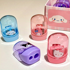 Sanrio Family Series Pencil Sharpener Set 4pcs My Melody Cinnamon Dog KT Pattern