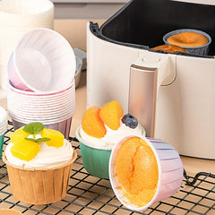50pcs Heat Resistant Greaseproof Muffin Cups Disposable Cupcake Cups