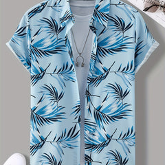 Hawaii Leaf Print Casual Shirt for Men