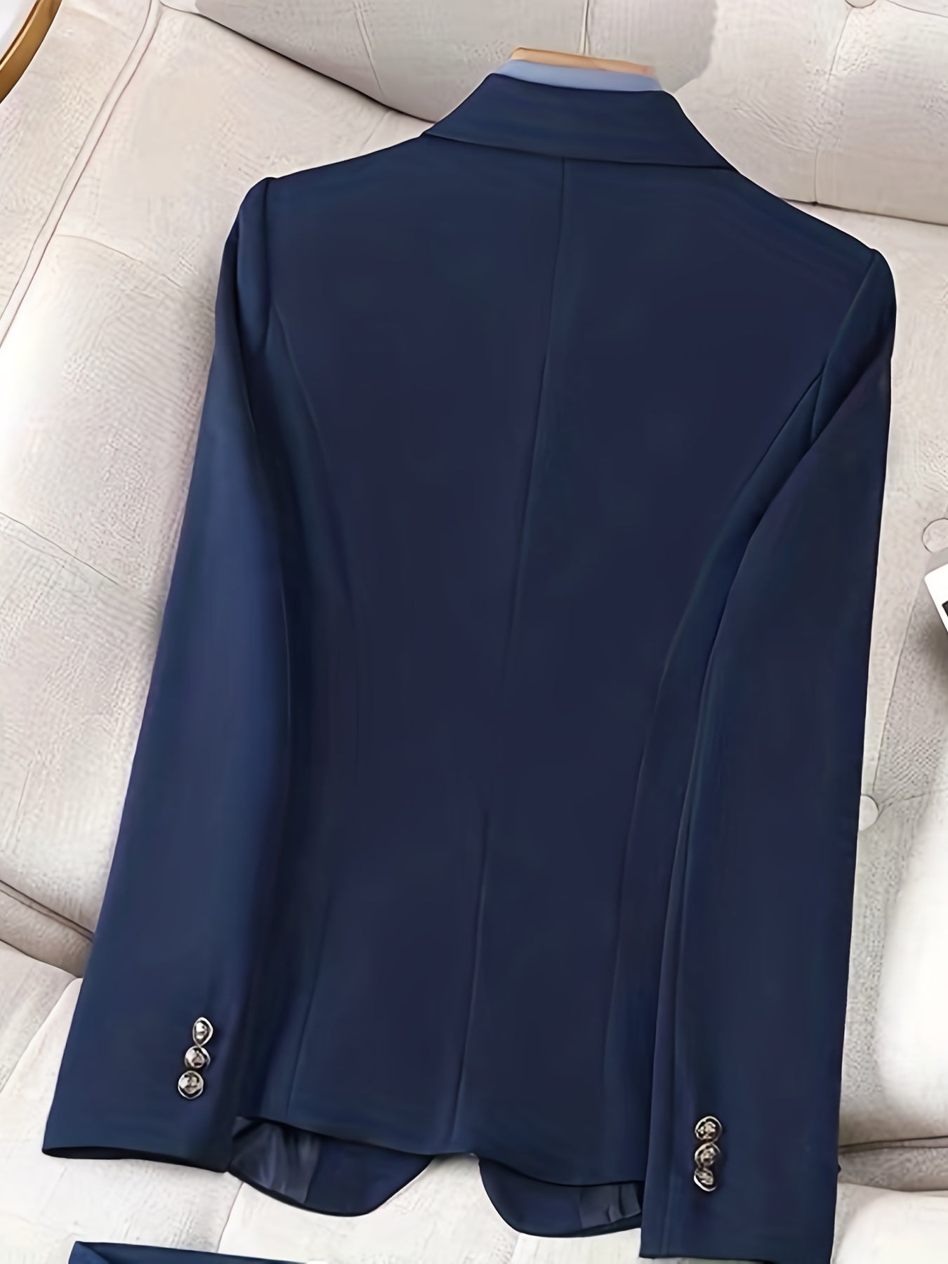 Button Front Lapel Blazer Long Sleeve Women's Clothing