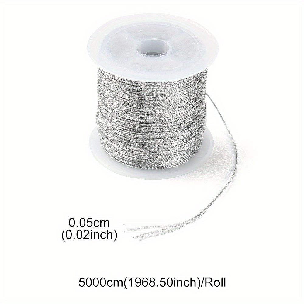 50m Golden Silk Thread for DIY Jewelry Making