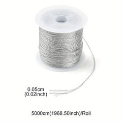 50m Golden Silk Thread for DIY Jewelry Making