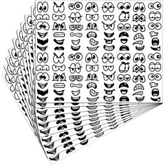 960pcs Halloween Stickers Eye Mouth Cartoon Labels for DIY Scrapbooking