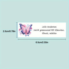180 Personalized Address Labels, 6 Patterns, Self-Adhesive