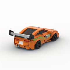 370pcs Orange Sports Car Model Building Block Set