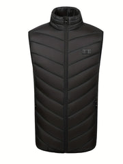 Men's 3 Heating Level Smart Heating Vest Stand Collar Warm Outdoor Vest