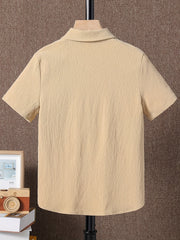 Boys Letter Graphic Print Casual Shirt