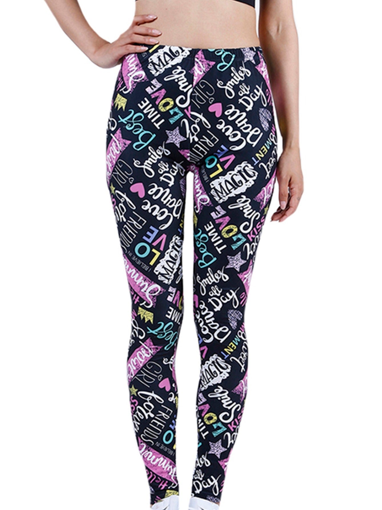 Women's Graffiti Print Leggings