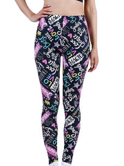 Women's Graffiti Print Leggings