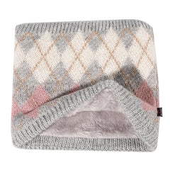 Jacquard Plaid Neck Scarf Ladies Winter Warm Neck Warmer Infinity Scarf