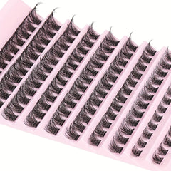 120Pcs Wispy Lash Clusters DIY Eyelash Extensions 8-16mm D Curling False Lashes