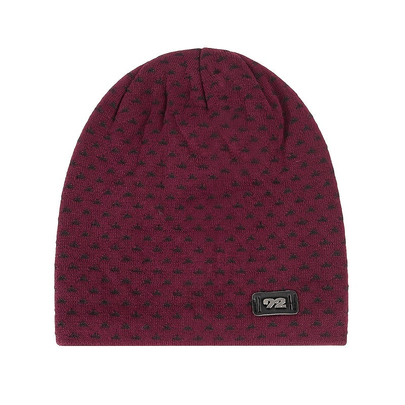 Men's Winter Warm Knit Hat Fluff Thickened Knitted Hat