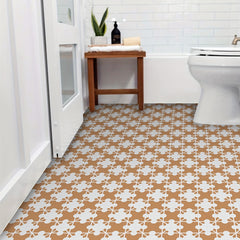 Orange Floor Mosaic Tile Sticker 9pcs