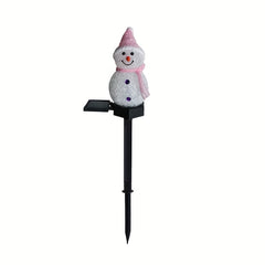 Solar Christmas Snowman Ground Plug in Light Outdoor Garden Light