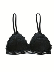 3pcs Girls Lace Camisole Bras No Steel Ring Soft Bralette Underwear