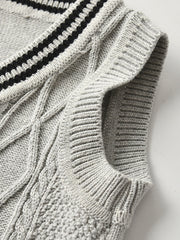 Kids Sleeveless V Neck Sweater Vest Top