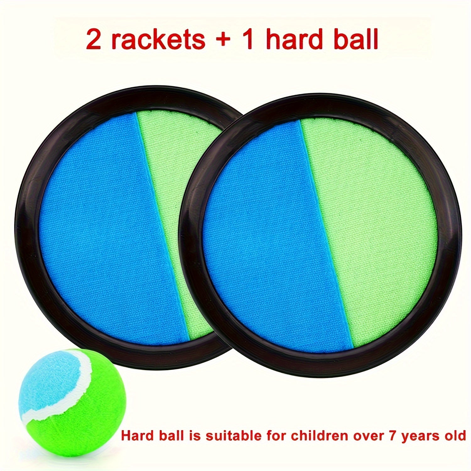 Kids Ball Toss & Catch Game Set with Sticky Balls & Racket Launcher