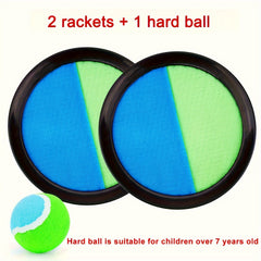 Kids Ball Toss & Catch Game Set with Sticky Balls & Racket Launcher