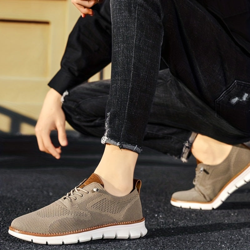 Men's Lightweight Breathable Sport Shoes Lace Up Comfy Mesh Sneakers
