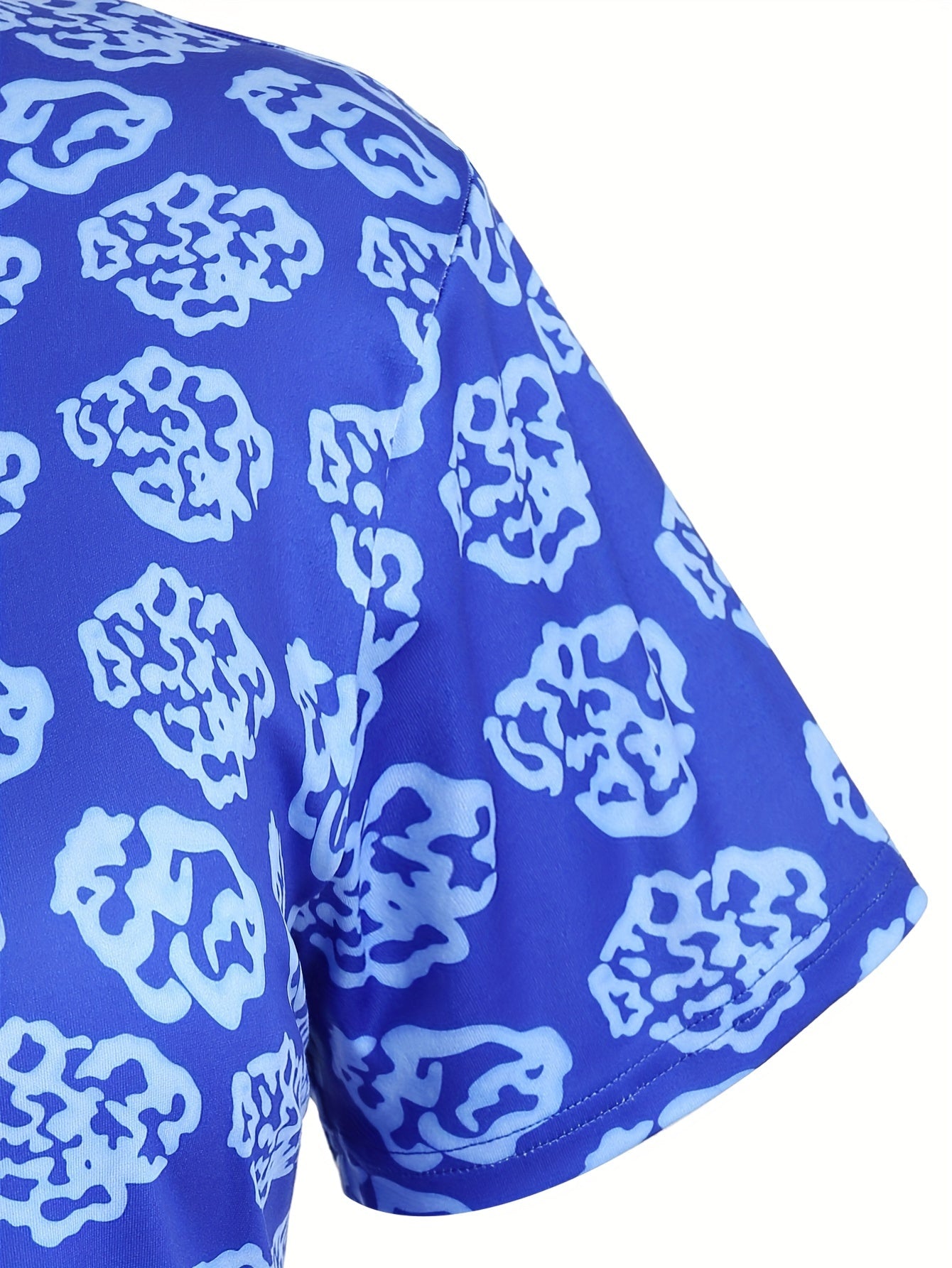 Casual Pajamas Set Women's Allover Print Tee & Shorts