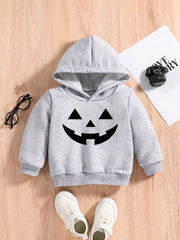 Baby Boys Pumpkin Face Hoodie Sweatshirt Halloween Pullover