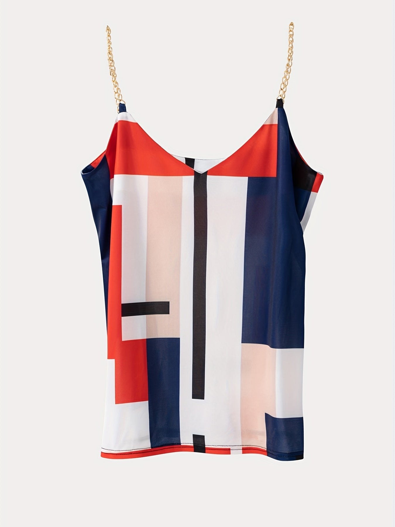 Casual V Neck Spaghetti Strap Top for Women