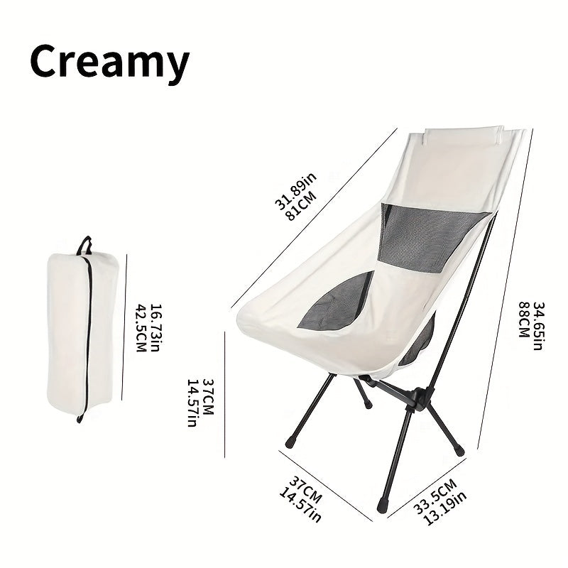 Outdoor Folding Moon Chair Portable Casual Chair For Fishing