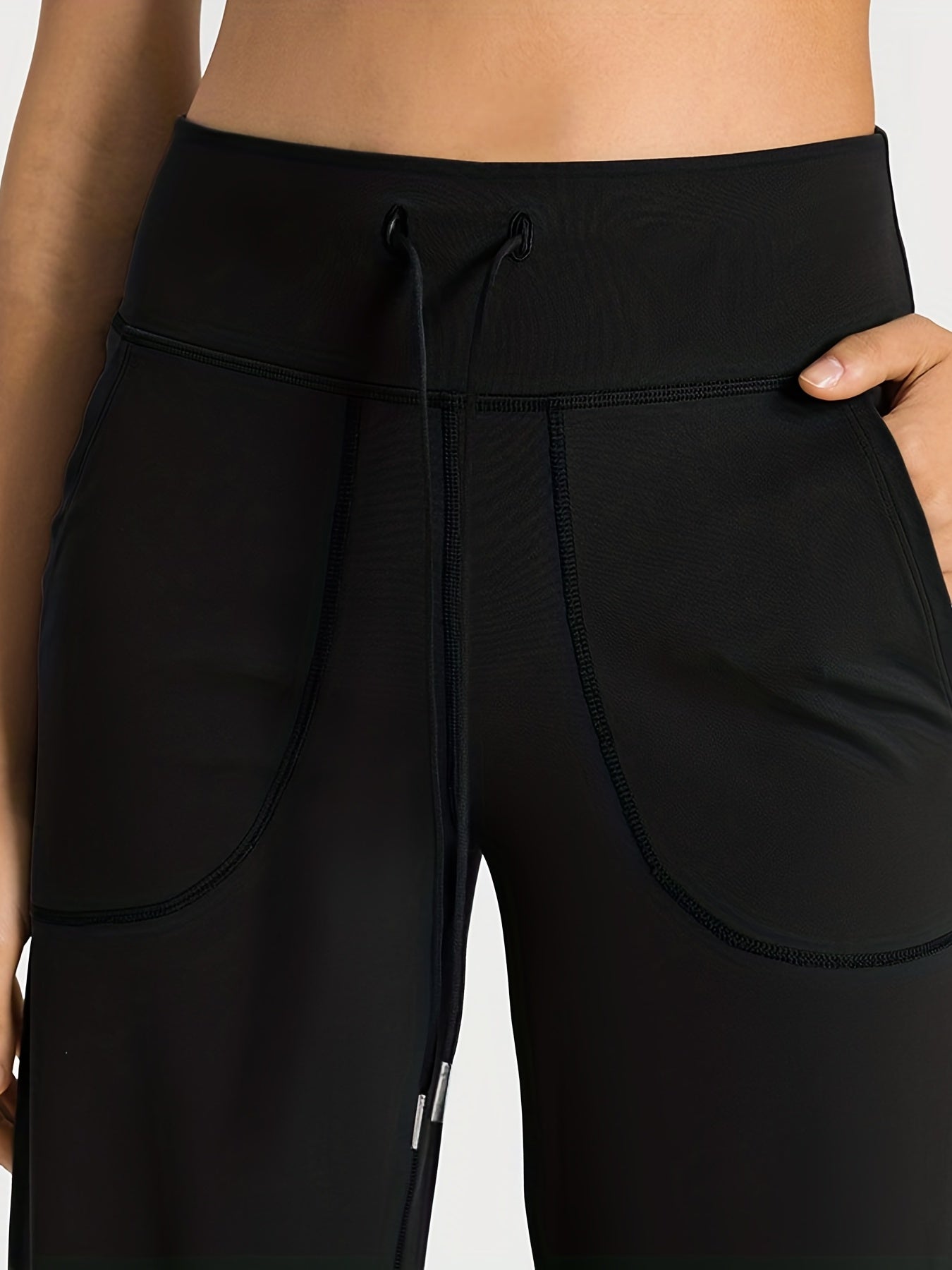 Wide Leg Causa Sports Pants Elastic Waist Casual Fitness Pants