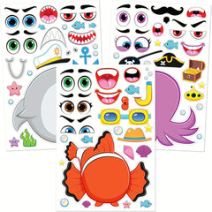 6pcs Cartoon Animal Puzzle DIY Hand Account Sticker