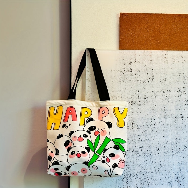 Panda Canvas Bag Tote Bag Casual Shoulder Bag