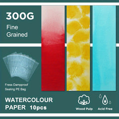 SeamiArt 300G Watercolor Paper Fine Medium Coarse Grain 32K 16K