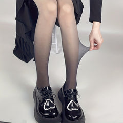 Ombre Mesh Pantyhose High Waist Slim Fit Footed Pantyhose Women's Stockings