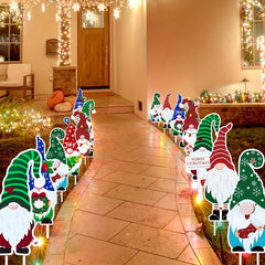6pcs Faceless Dwarf Floor Insert Set Outdoor Christmas Decoration