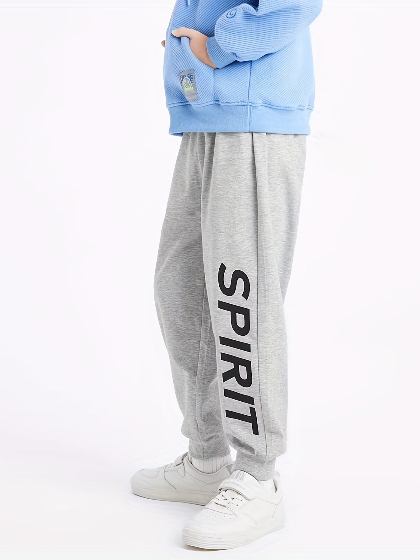 SPIRIT Letter Print Boys Sweatpants Active Jogger Pants
