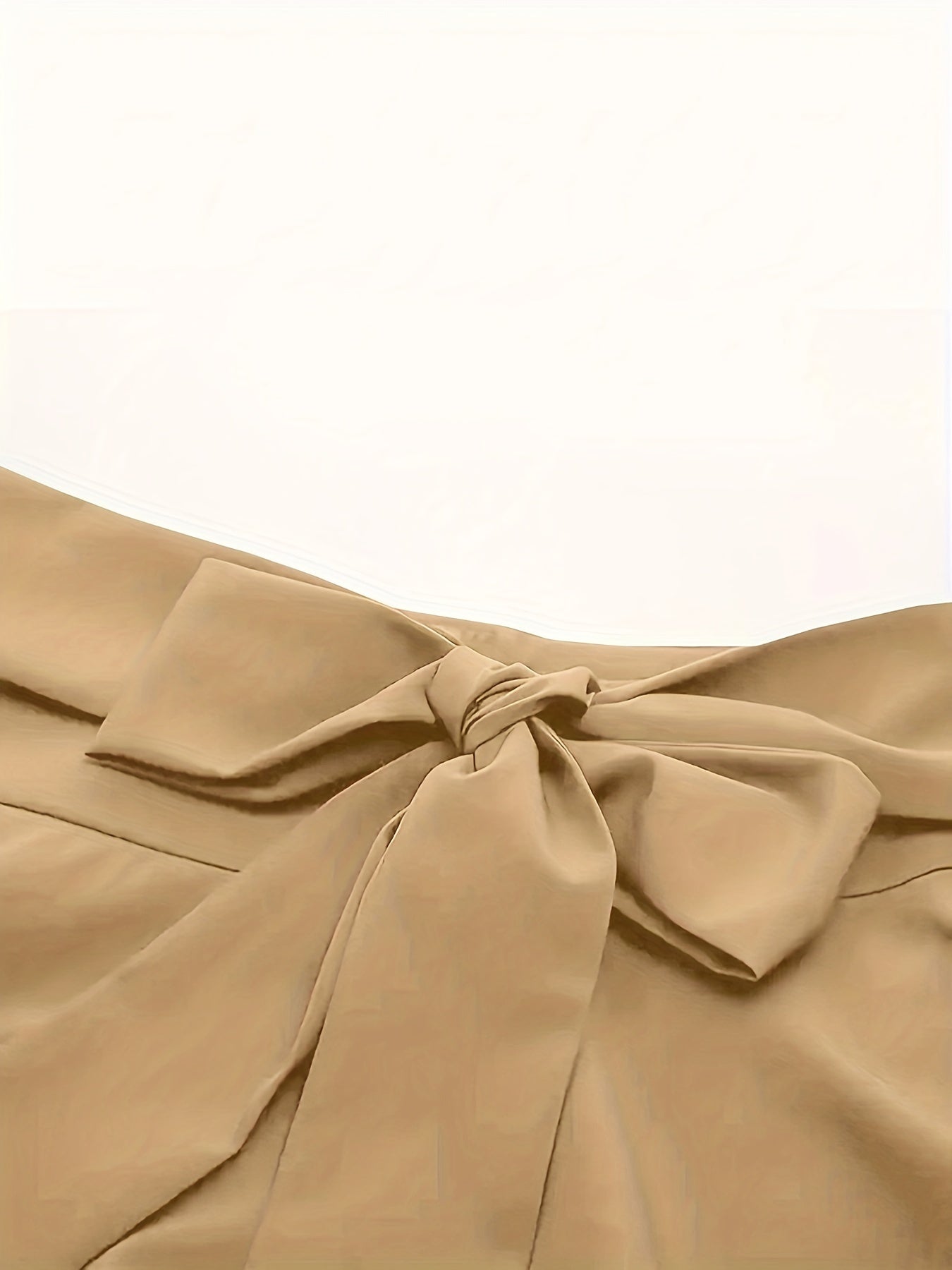 Solid Knot Front Midi Skirt