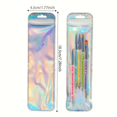 50pcs Translucent Plastic Ziplock Bags for Beauty and Acne Tools